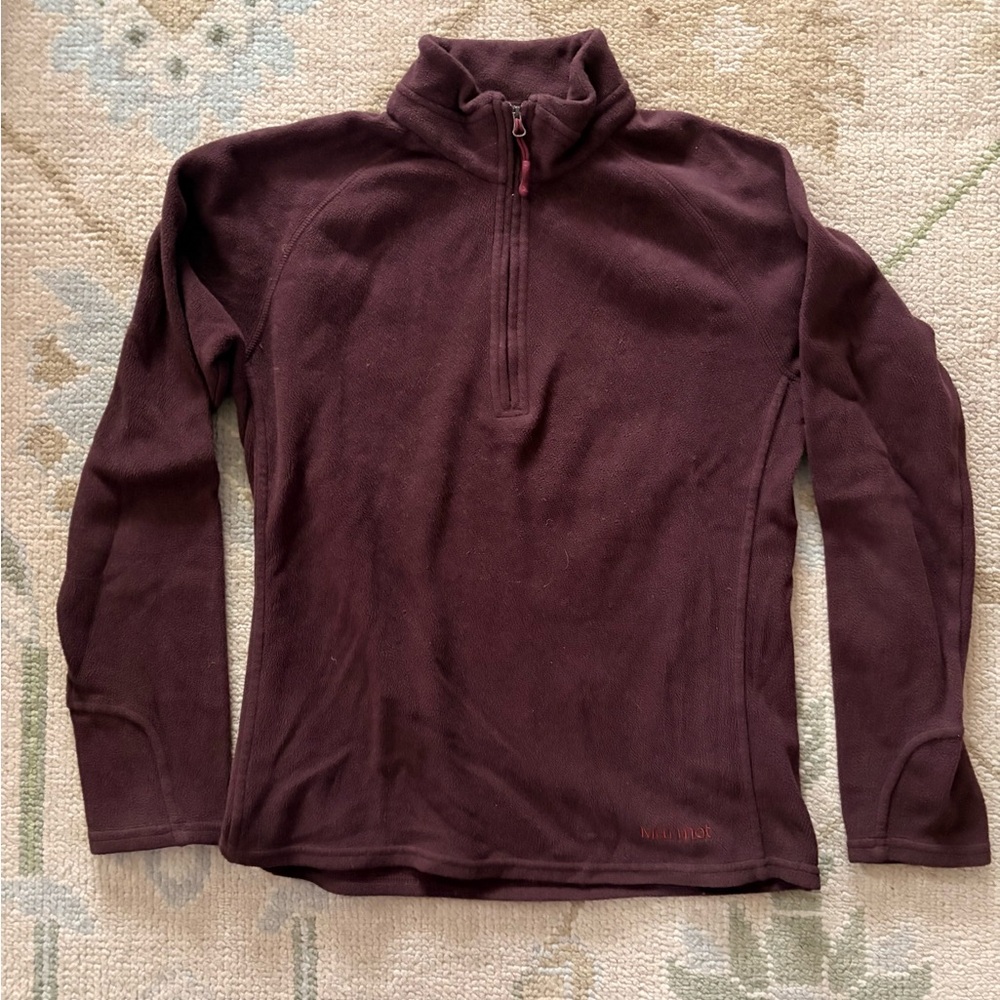 Marmot Maroon Half-Zip Fleece Pullover